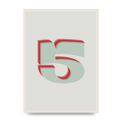 Mix Match Number 5" Art For The Home - A2 framed