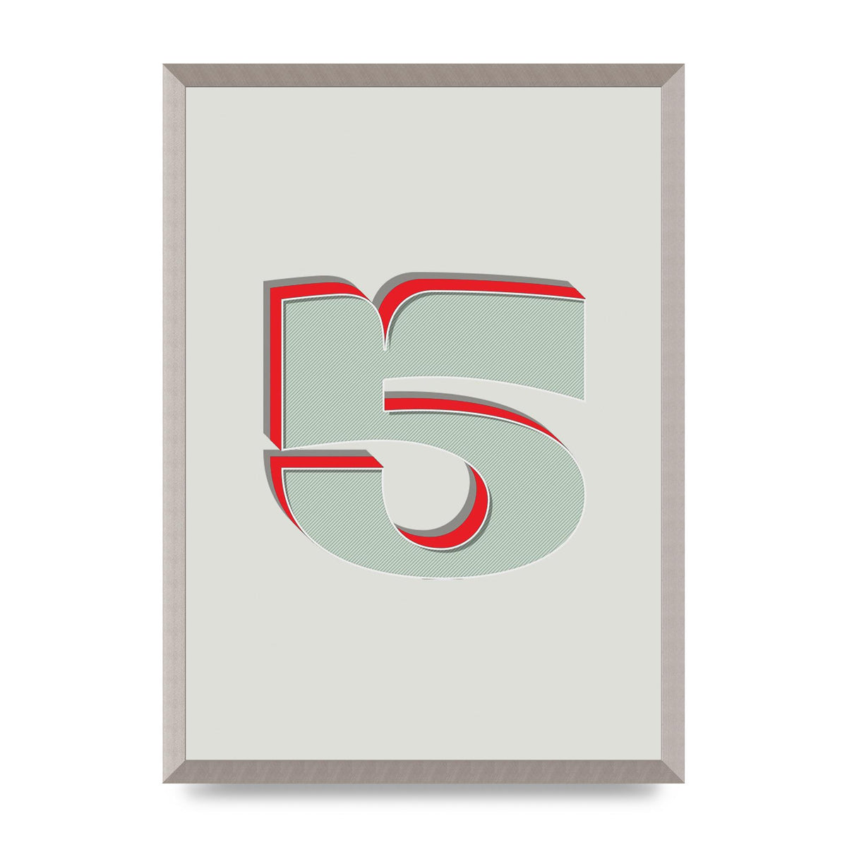 Mix Match Number 5" Art For The Home - A2 framed