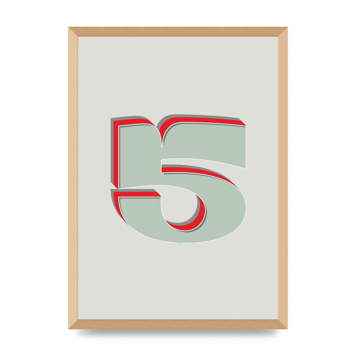Mix Match Number 5" Art For The Home - A2 framed