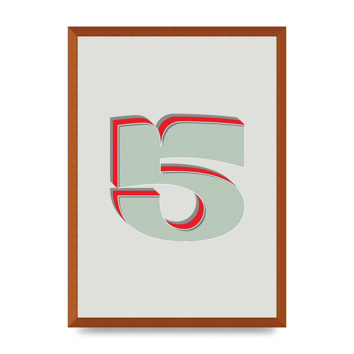 Mix Match Number 5" Art For The Home - A2 framed