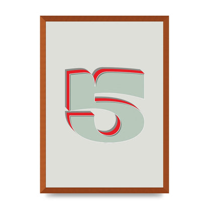 Mix Match Number 5" Art For The Home - A2 framed