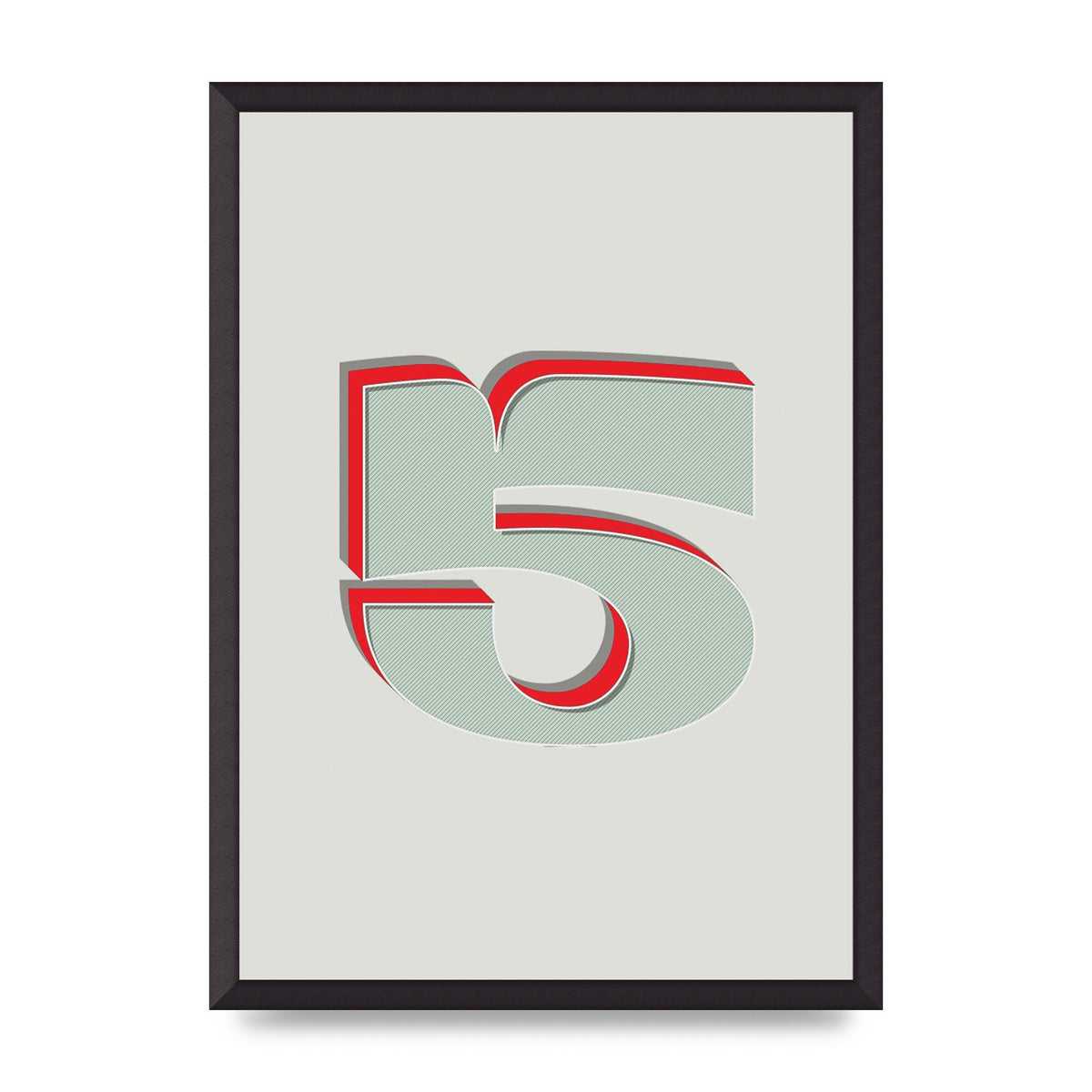 Mix Match Number 5" Art For The Home - A2 framed