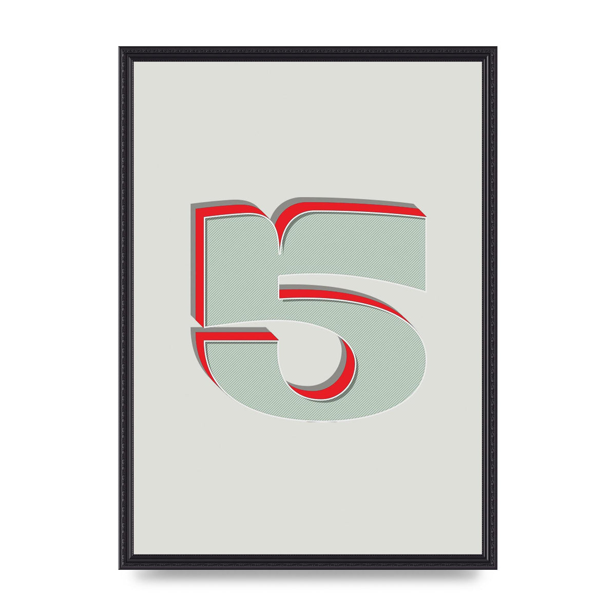 Mix Match Number 5" Art For The Home - A2 framed