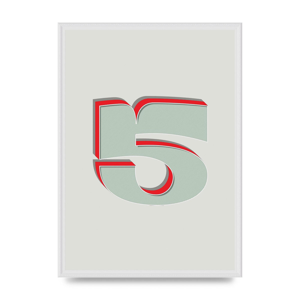 Mix Match Number 5" Art For The Home - A2 framed
