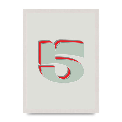 Mix Match Number 5" Art For The Home - A3 framed