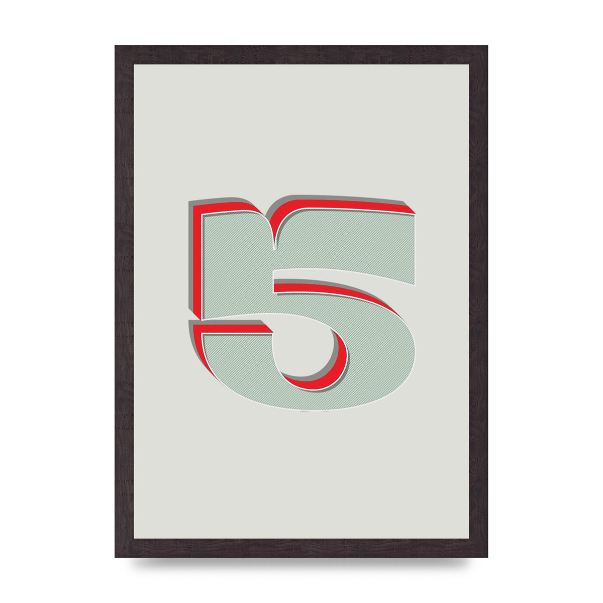 Mix Match Number 5" Art For The Home - A3 framed