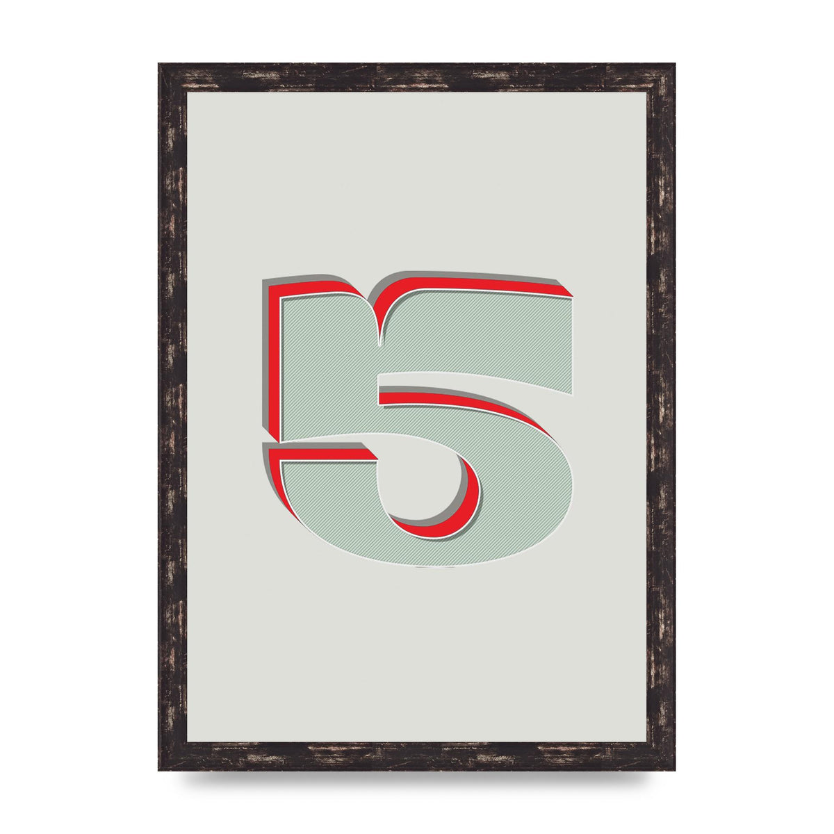 Mix Match Number 5" Art For The Home - A3 framed