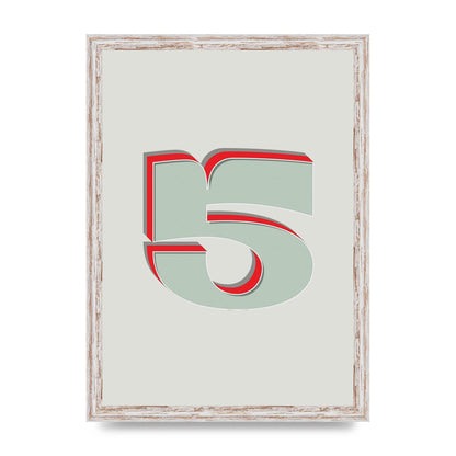 Mix Match Number 5" Art For The Home - A3 framed