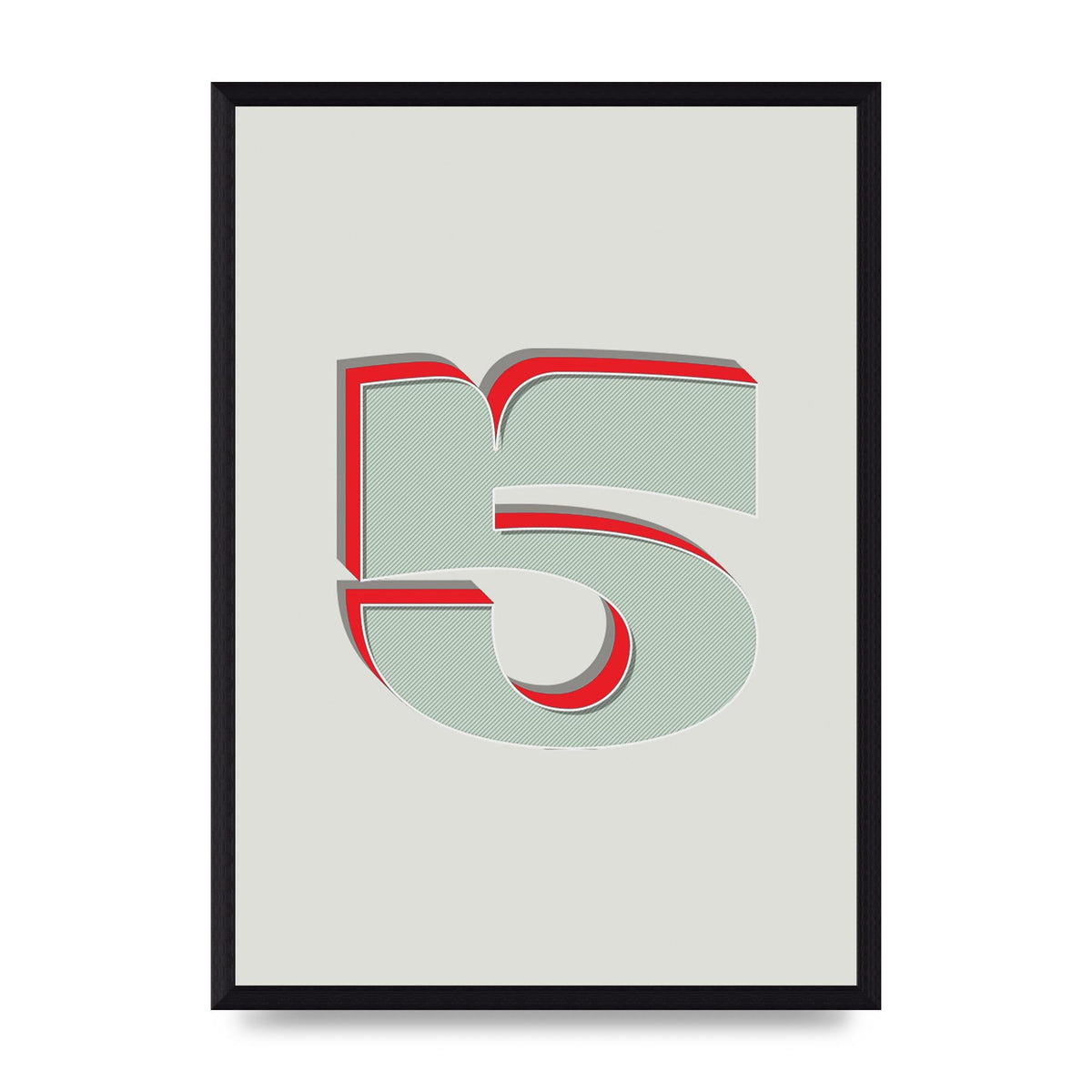 Mix Match Number 5" Art For The Home - A3 framed