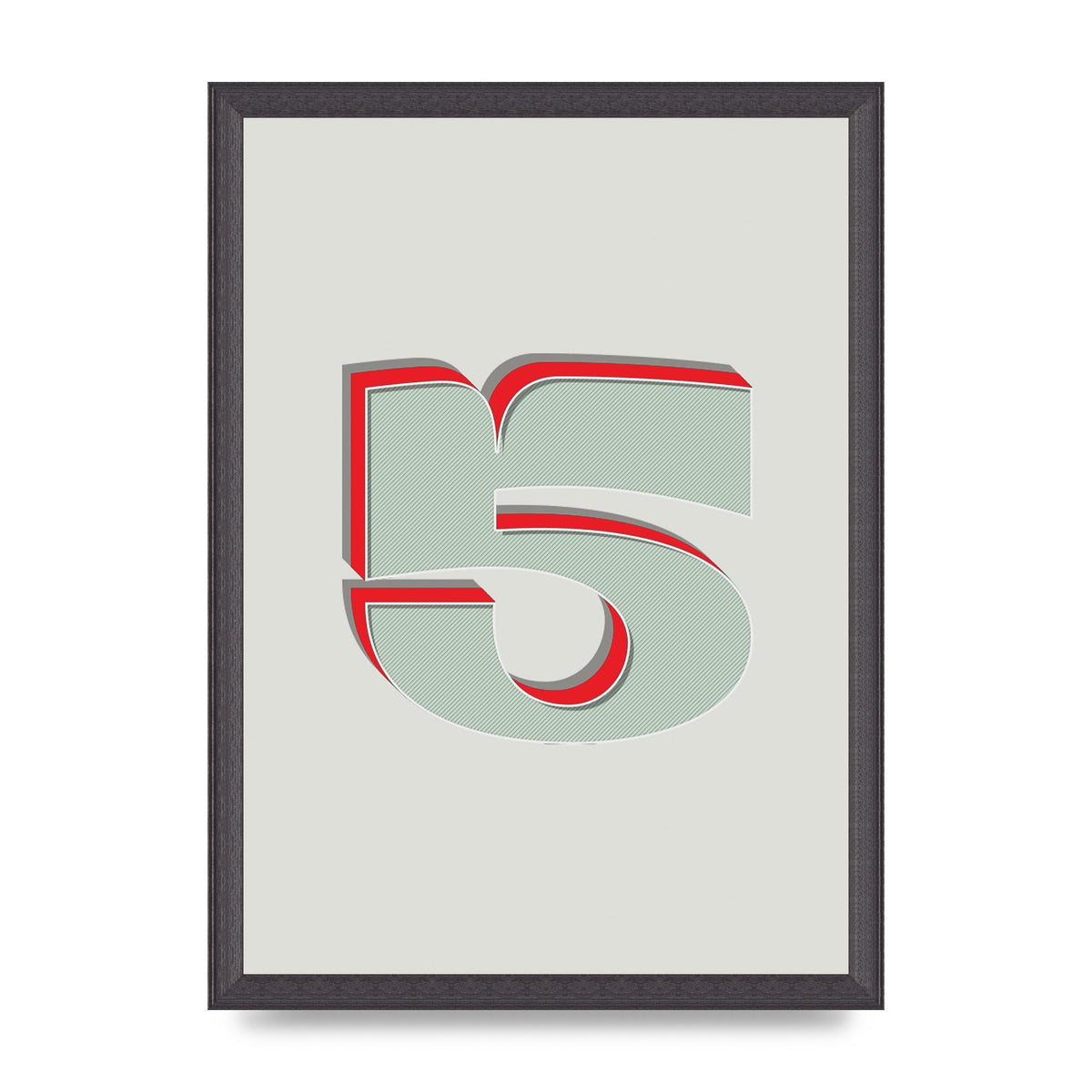 Mix Match Number 5" Art For The Home - A3 framed