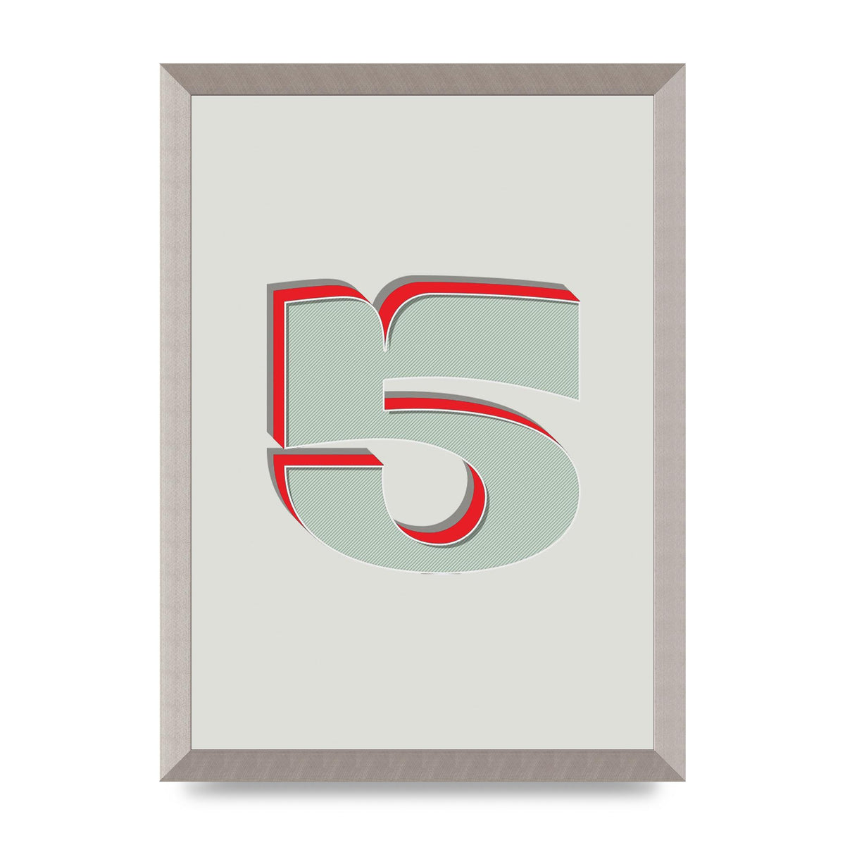 Mix Match Number 5" Art For The Home - A3 framed