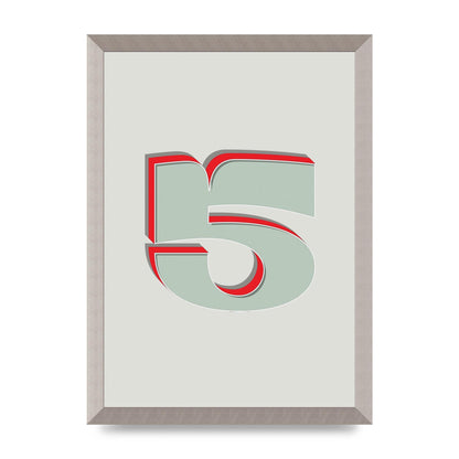 Mix Match Number 5" Art For The Home - A3 framed