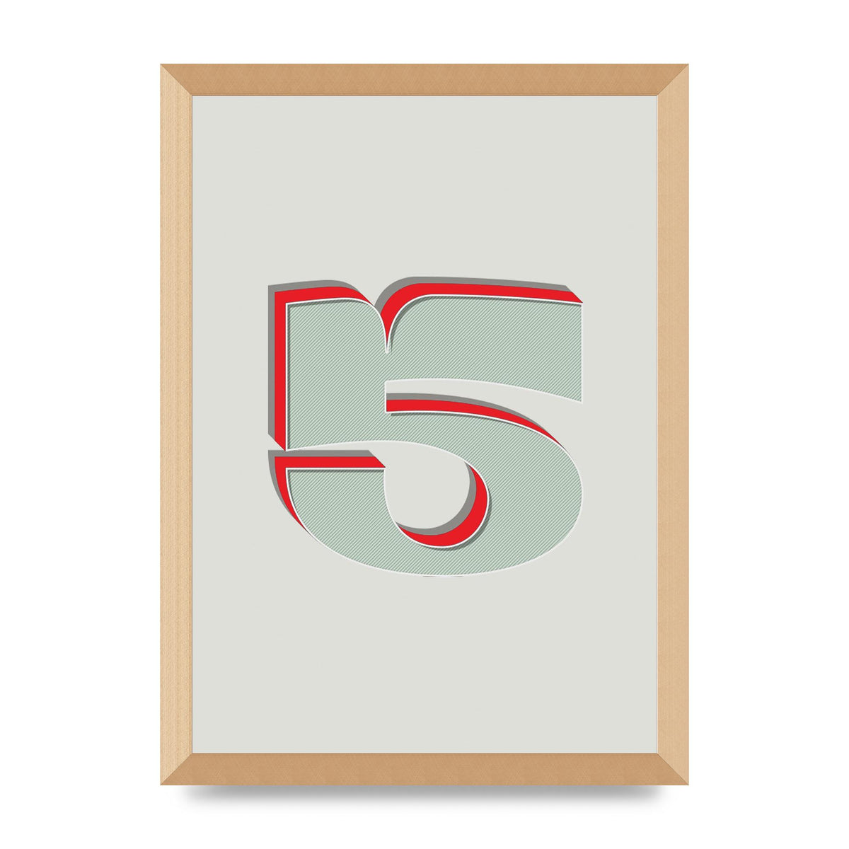 Mix Match Number 5" Art For The Home - A3 framed