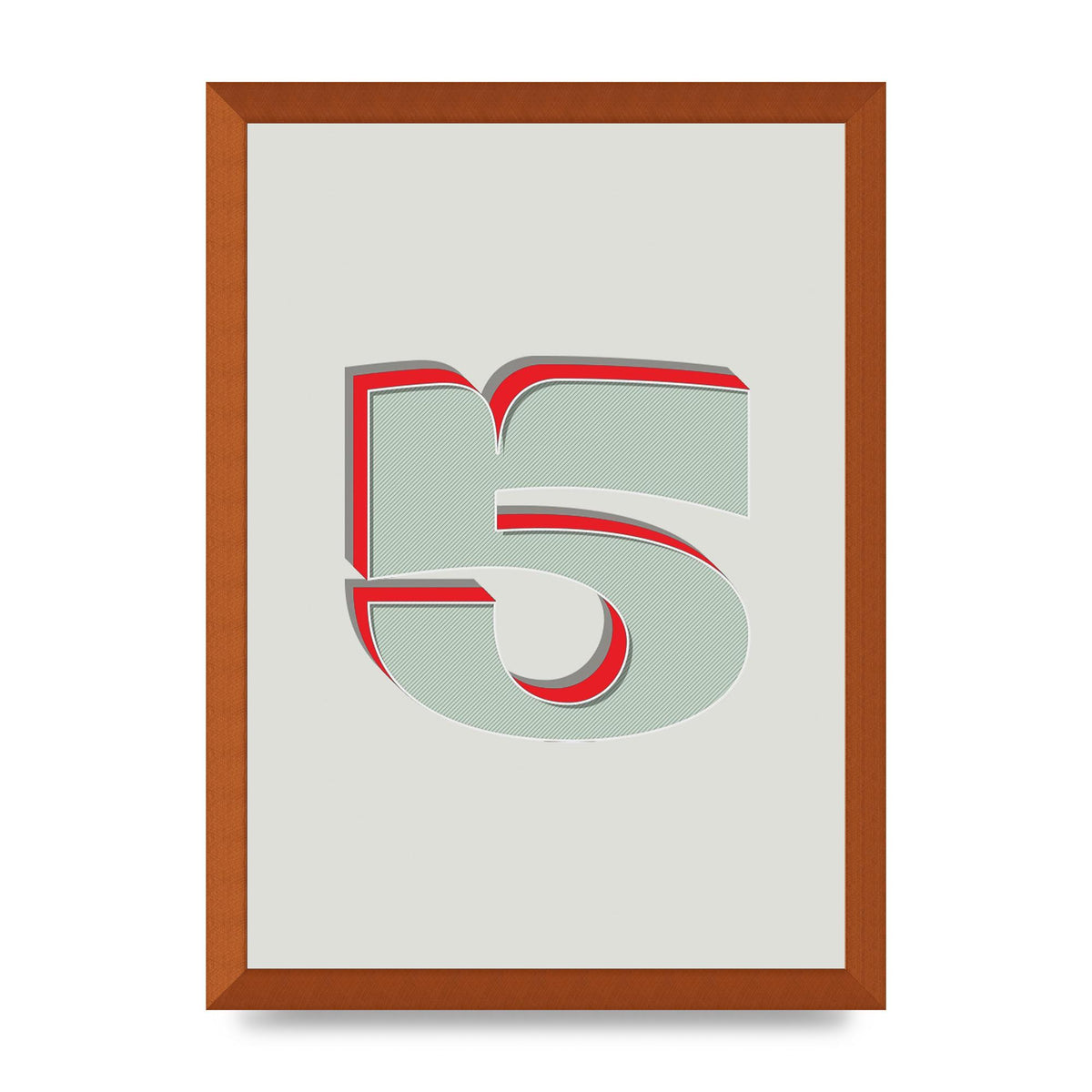 Mix Match Number 5" Art For The Home - A3 framed
