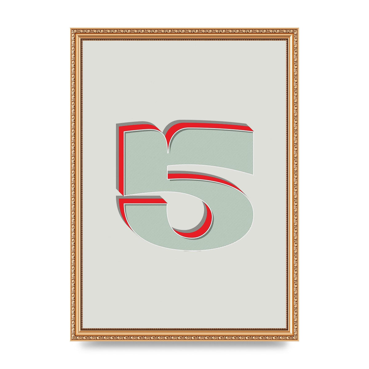 Mix Match Number 5" Art For The Home - A3 framed