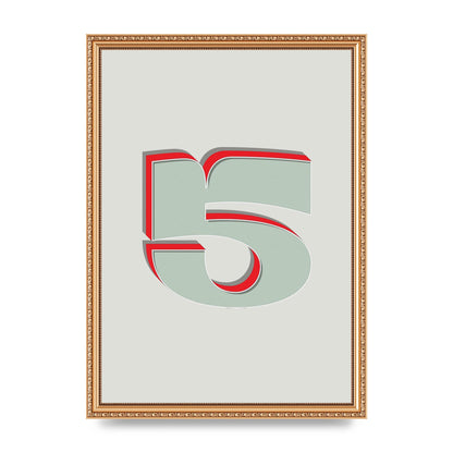 Mix Match Number 5" Art For The Home - A3 framed