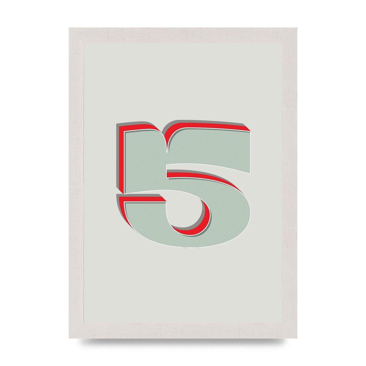 Mix Match Number 5" Art For The Home - A4 framed