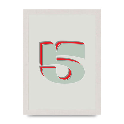 Mix Match Number 5" Art For The Home - A4 framed