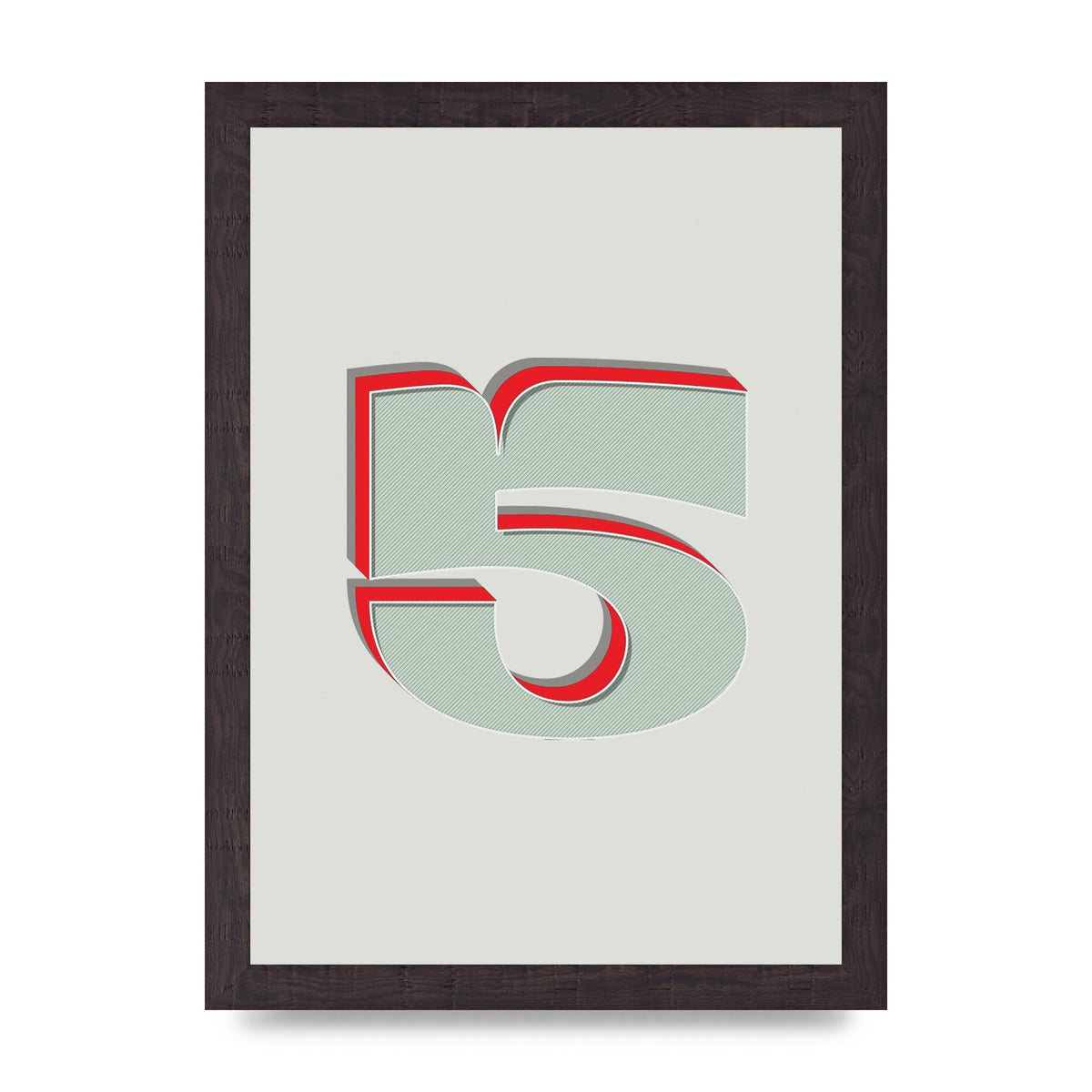 Mix Match Number 5" Art For The Home - A4 framed