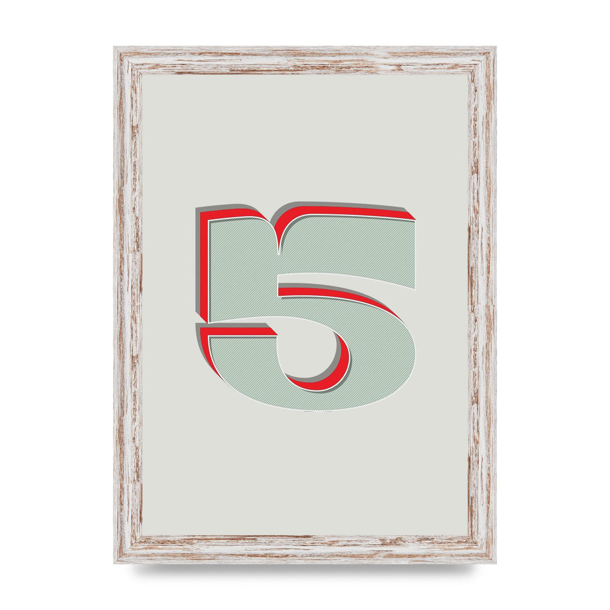 Mix Match Number 5" Art For The Home - A4 framed