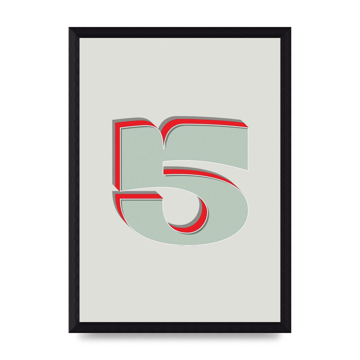 Mix Match Number 5" Art For The Home - A4 framed