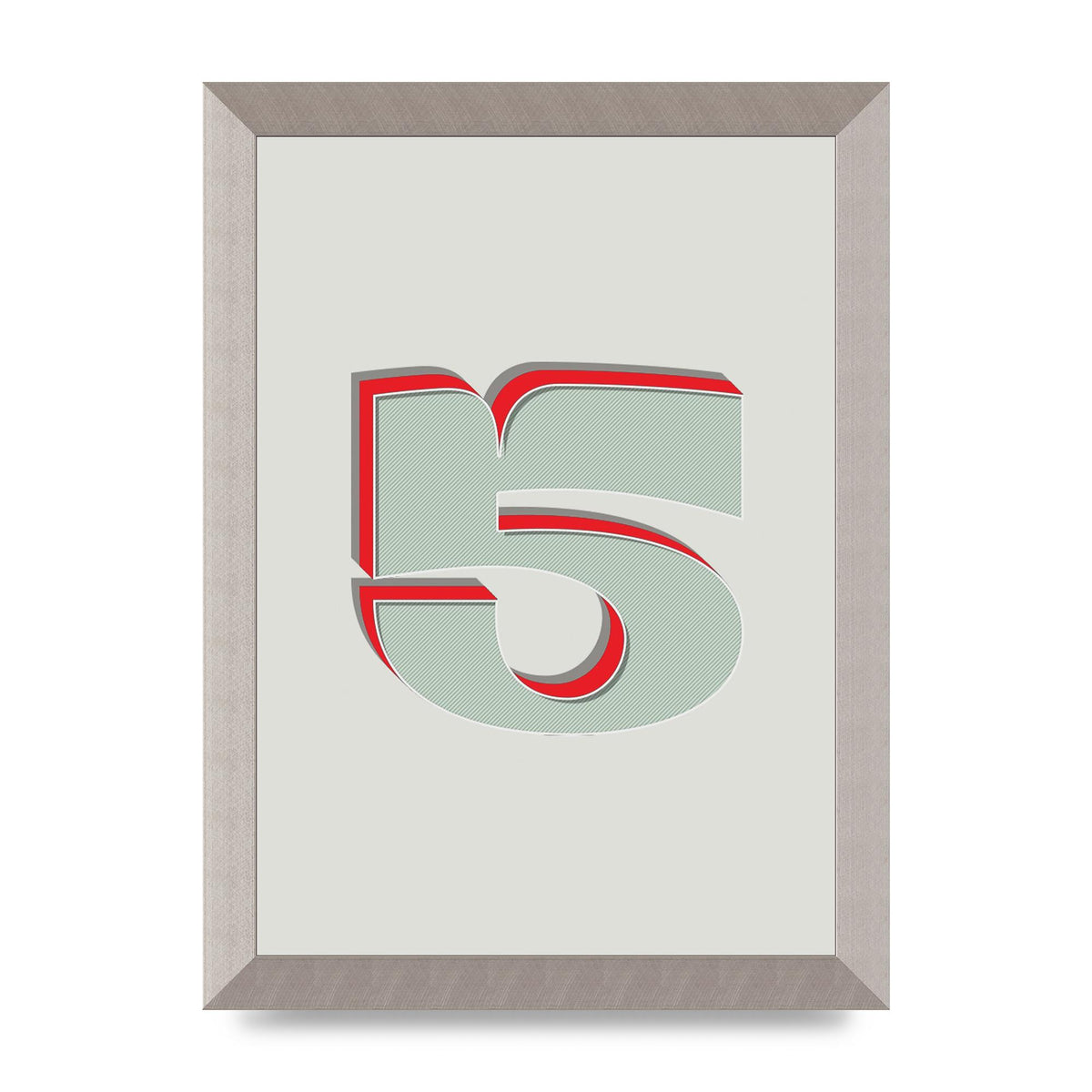 Mix Match Number 5" Art For The Home - A4 framed
