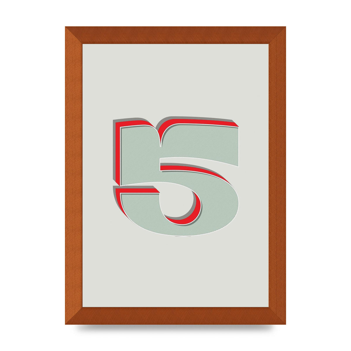 Mix Match Number 5" Art For The Home - A4 framed
