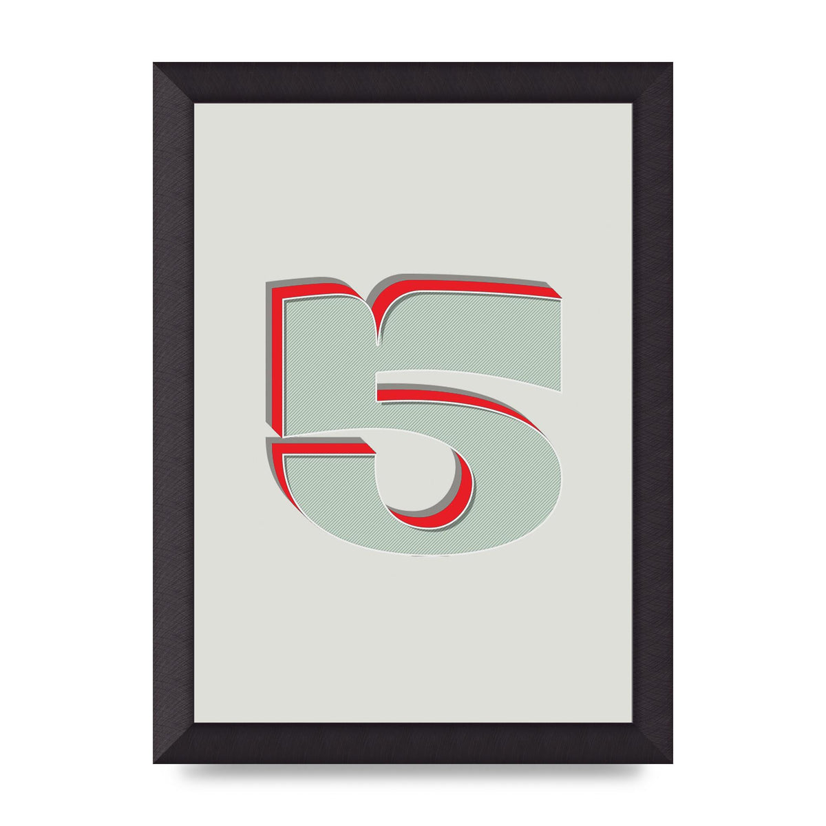 Mix Match Number 5" Art For The Home - A4 framed