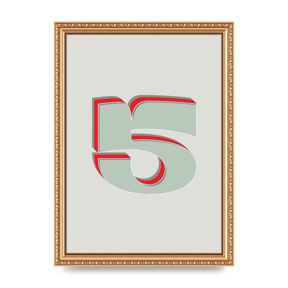 Mix Match Number 5" Art For The Home - A4 framed