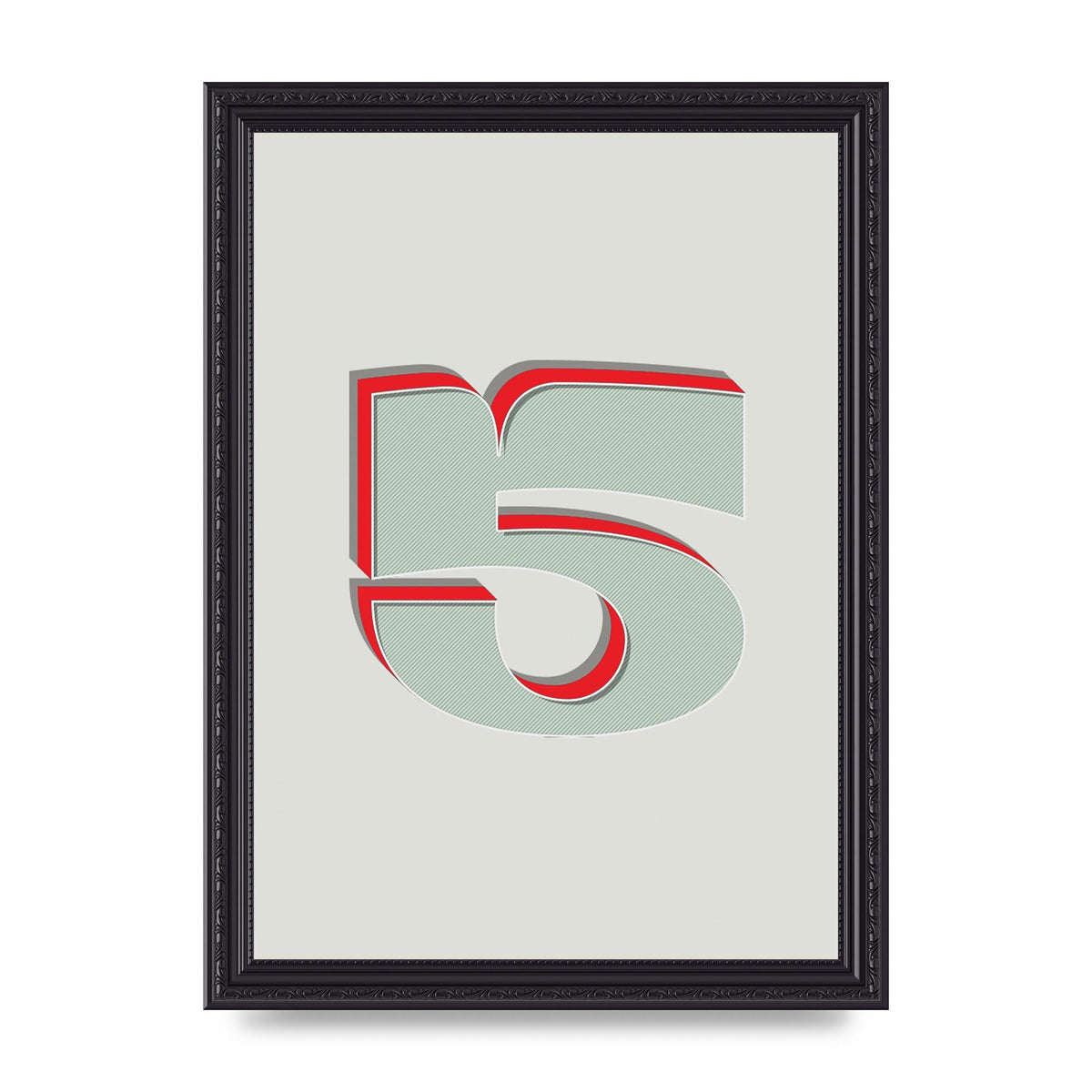 Mix Match Number 5" Art For The Home - A4 framed