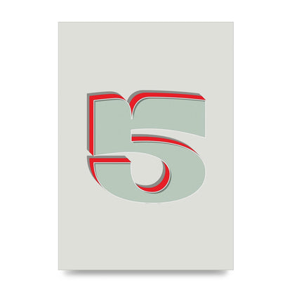 Mix Match Number 5" Art For The Home - unframed print