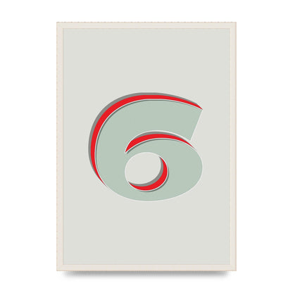 Mix Match Number 6" Printed Poster - A2 framed