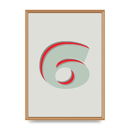 Mix Match Number 6" Printed Poster - A2 framed