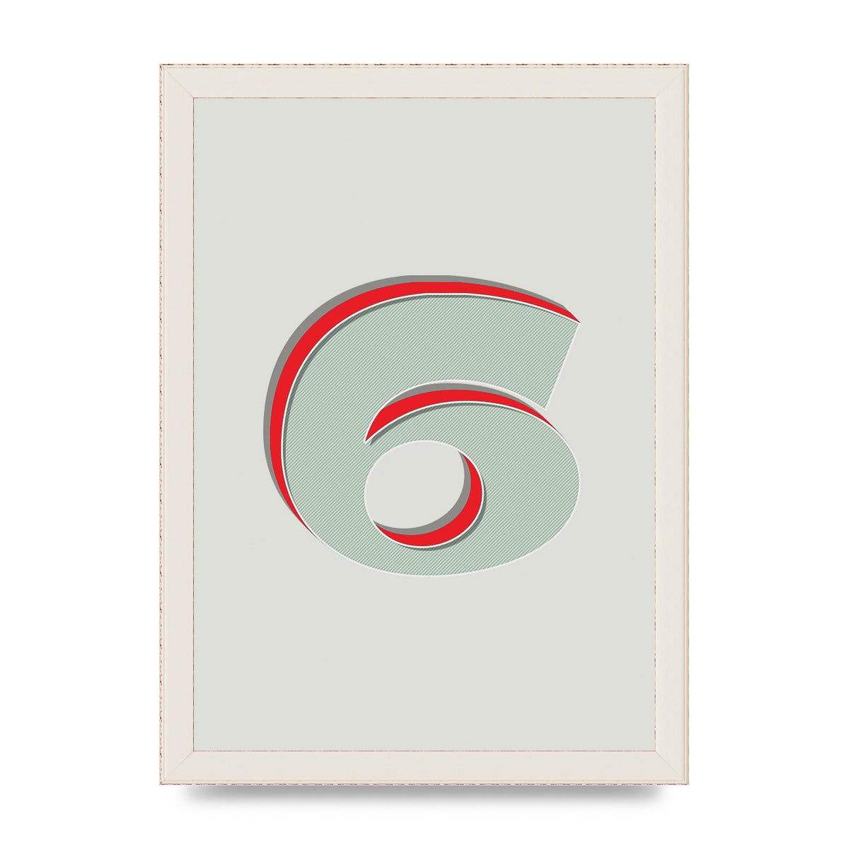 Mix Match Number 6" Printed Poster - A4 framed
