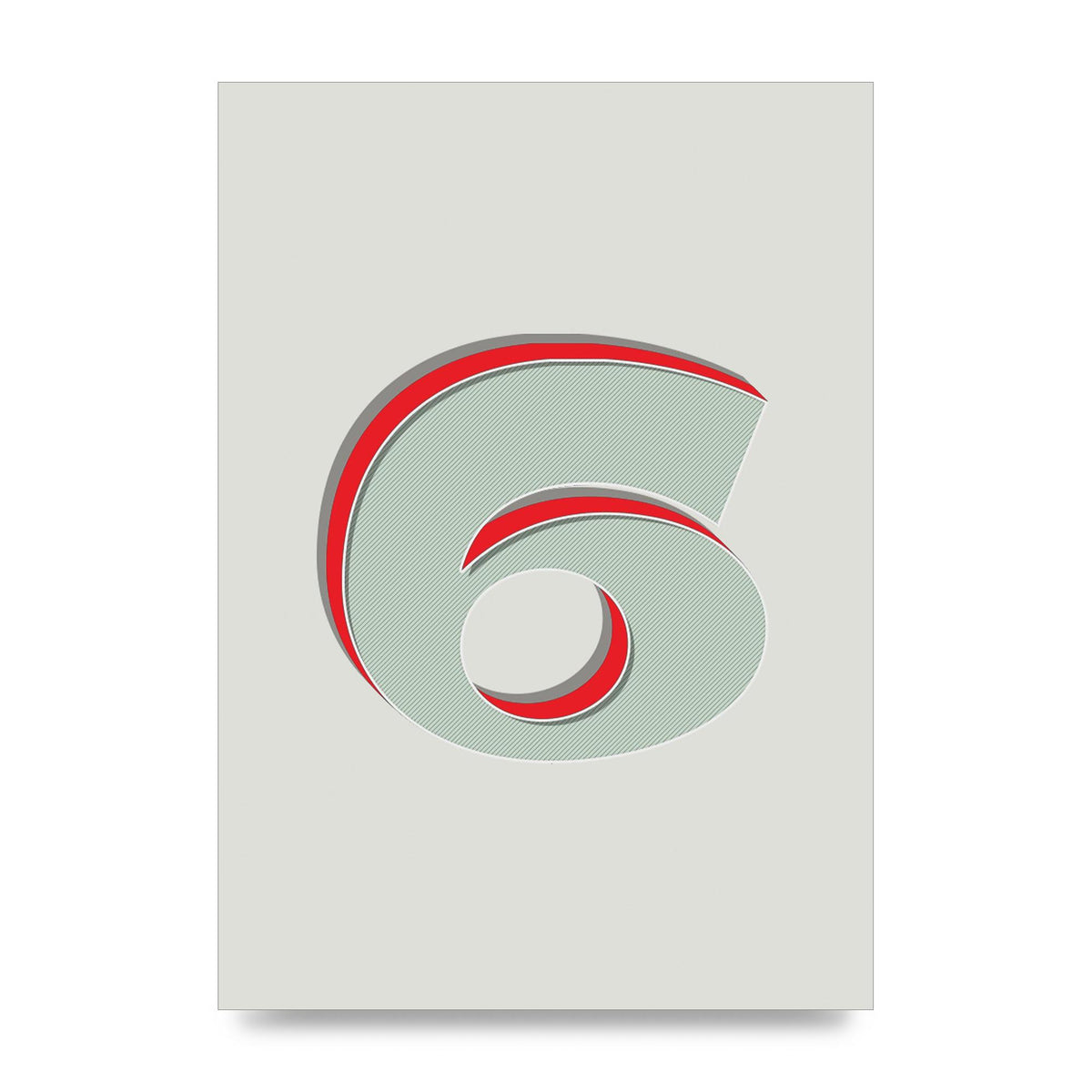 Mix Match Number 6" Printed Poster - unframed print
