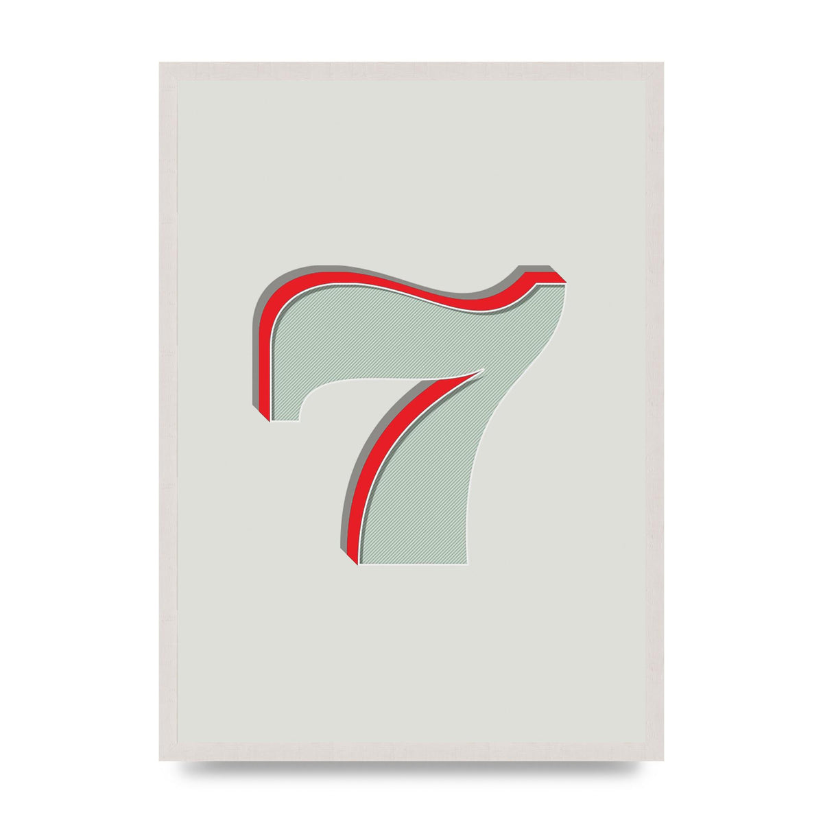 Mix Match Number 7" Wall Art - A2 framed
