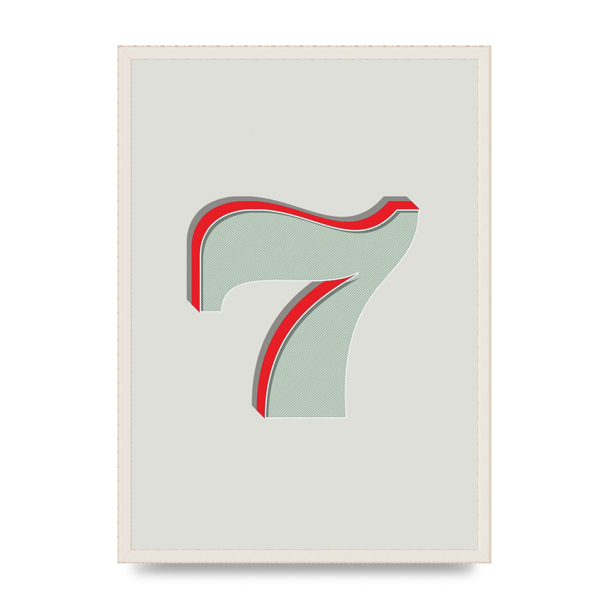 Mix Match Number 7" Wall Art - A2 framed