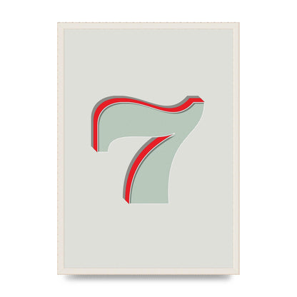 Mix Match Number 7" Wall Art - A2 framed