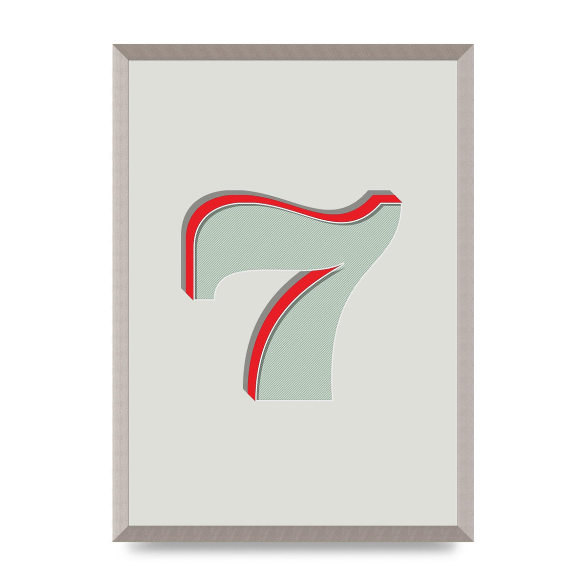 Mix Match Number 7" Wall Art - A2 framed
