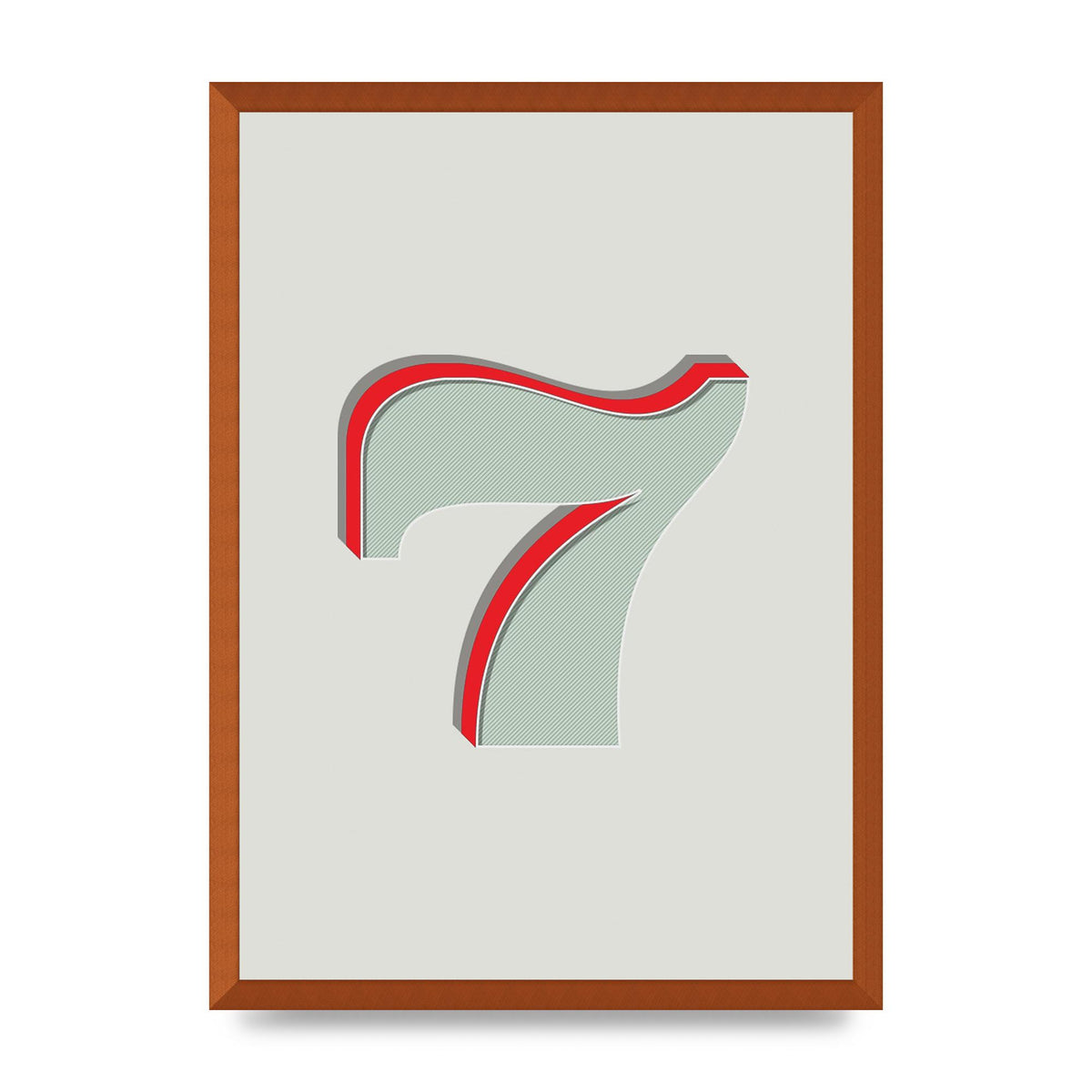 Mix Match Number 7" Wall Art - A2 framed