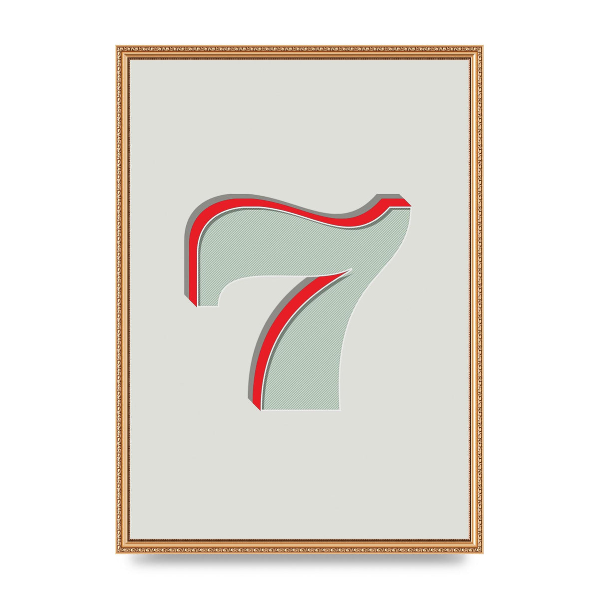Mix Match Number 7" Wall Art - A2 framed