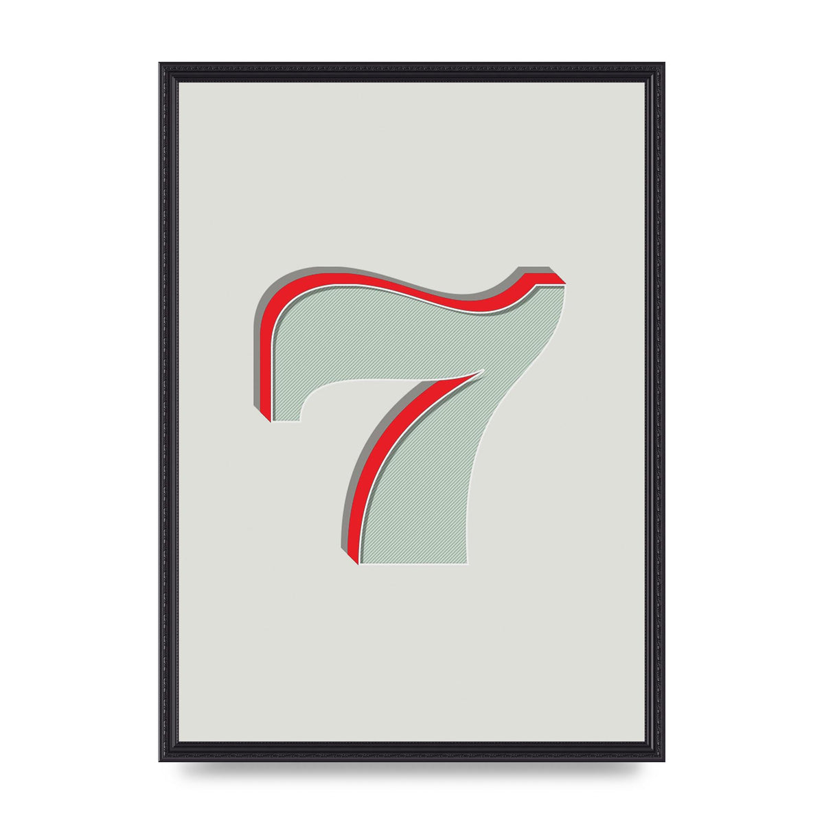 Mix Match Number 7" Wall Art - A2 framed