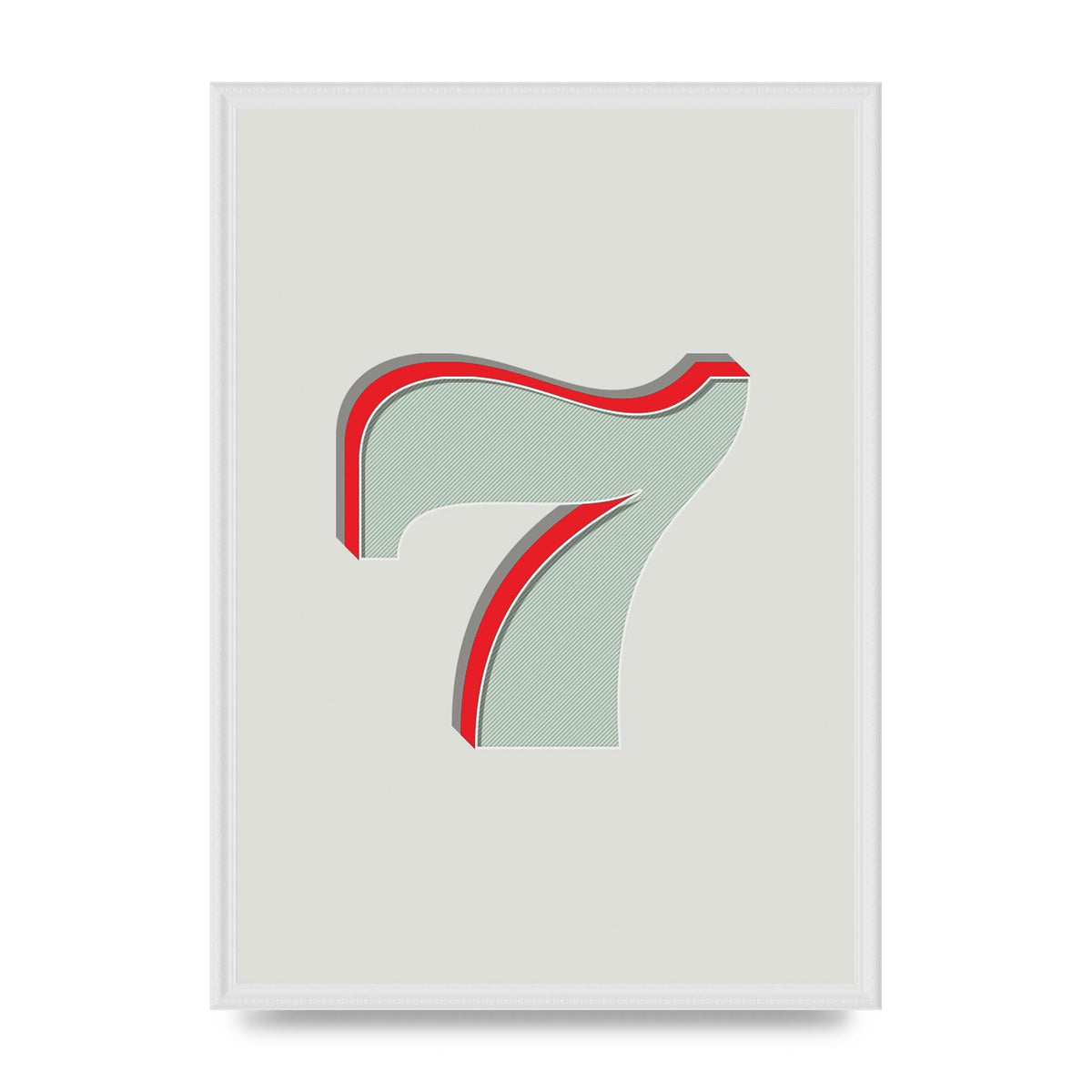 Mix Match Number 7" Wall Art - A2 framed