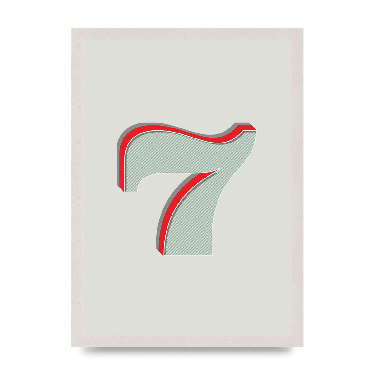 Mix Match Number 7" Wall Art - A3 framed