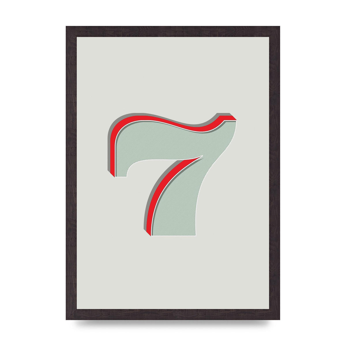 Mix Match Number 7" Wall Art - A3 framed