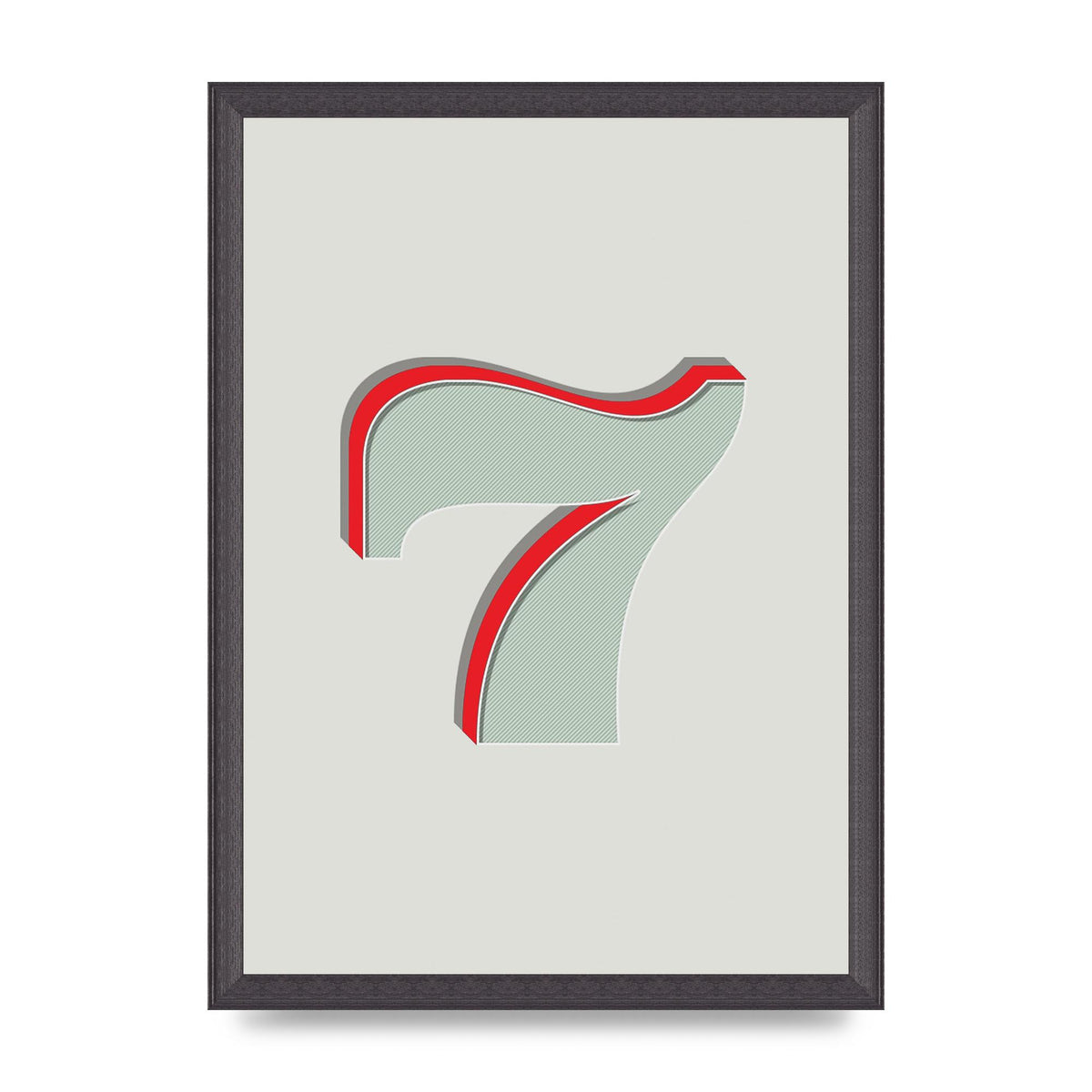 Mix Match Number 7" Wall Art - A3 framed