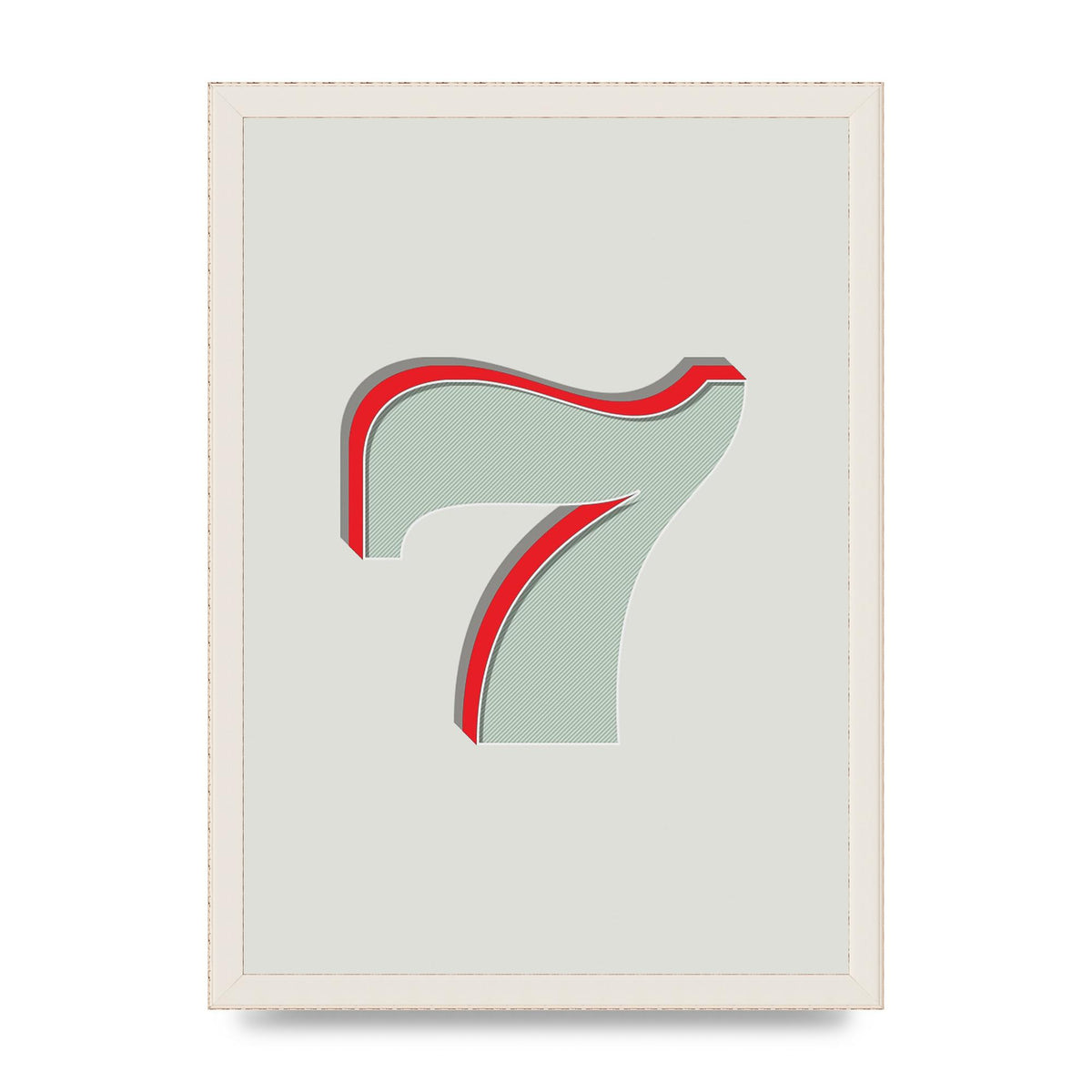 Mix Match Number 7" Wall Art - A3 framed