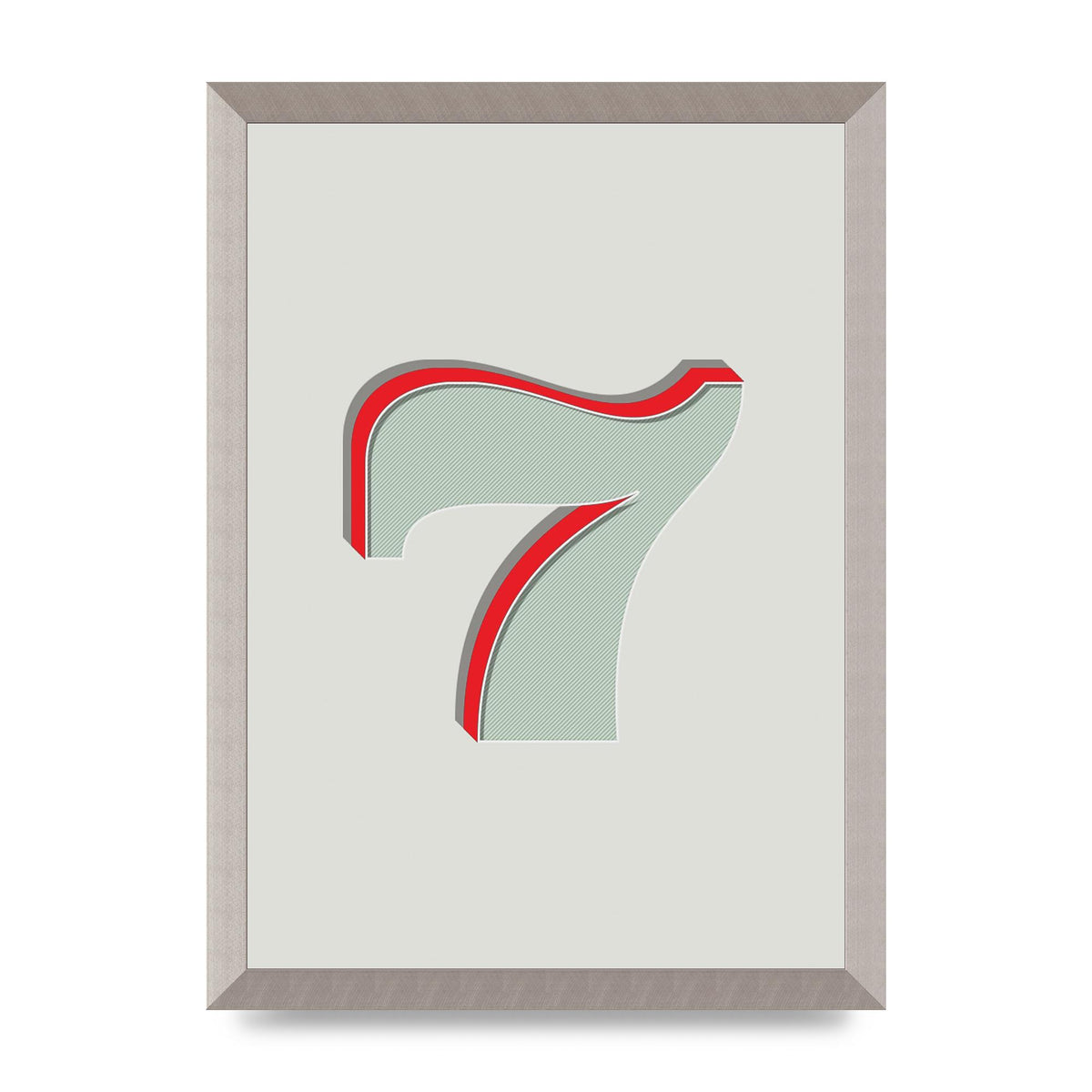Mix Match Number 7" Wall Art - A3 framed
