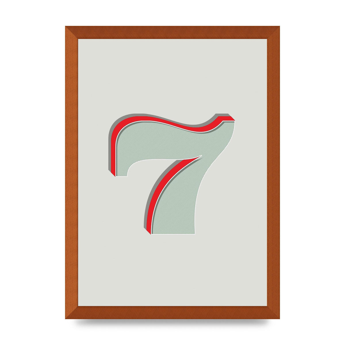 Mix Match Number 7" Wall Art - A3 framed