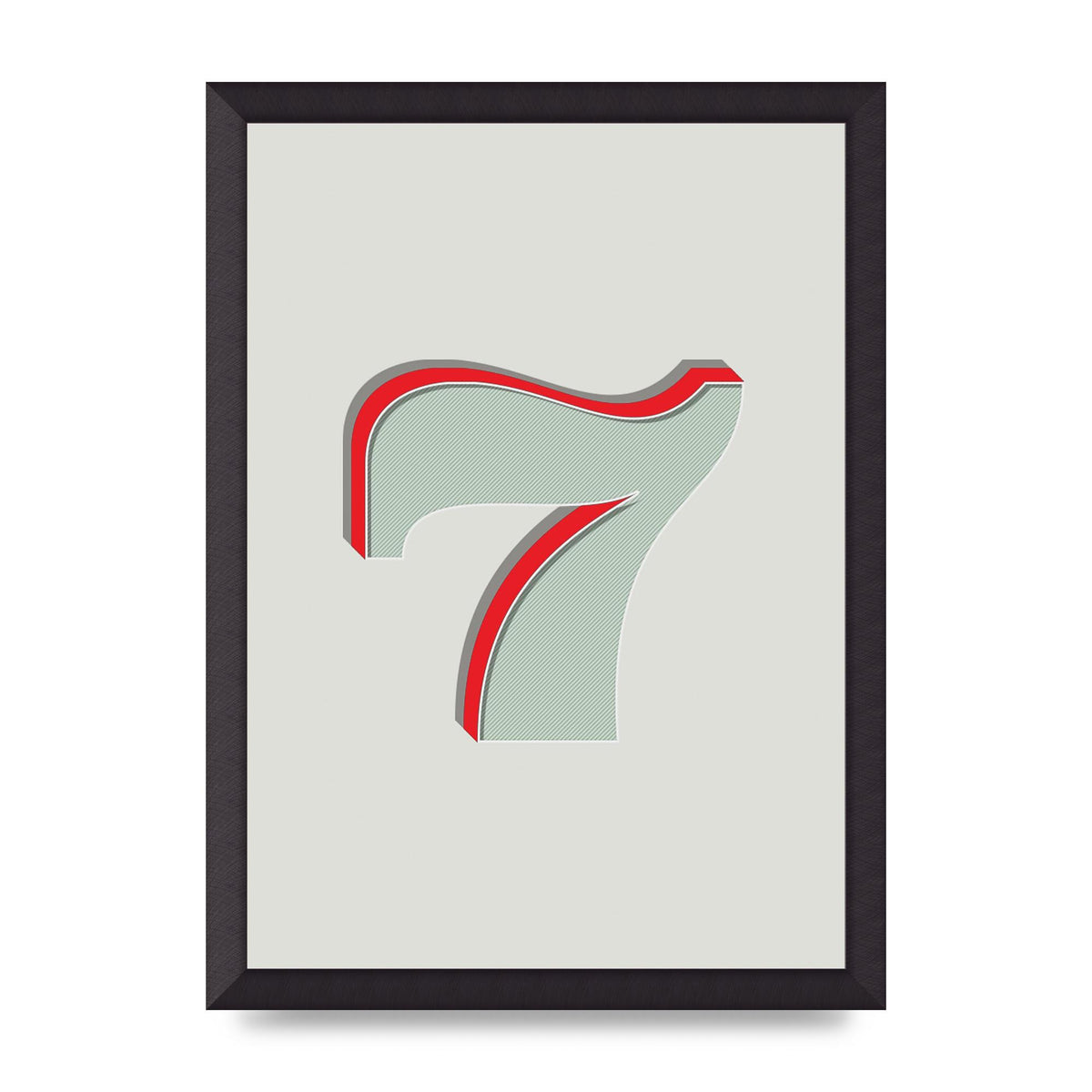 Mix Match Number 7" Wall Art - A3 framed